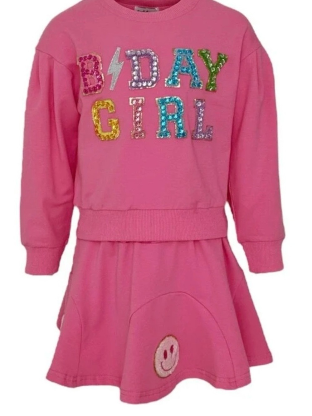 Girls' Pink Birthday Girl Matching Set